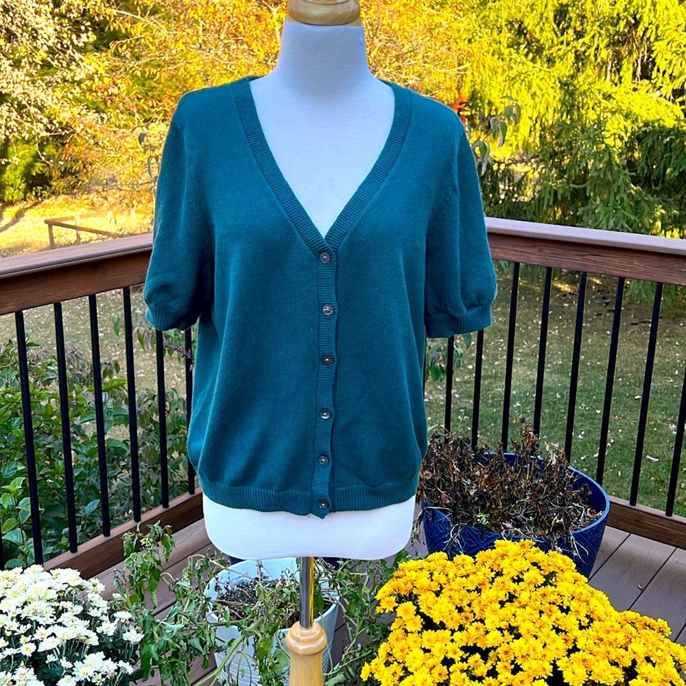 Beautiful green short sleeve sweater